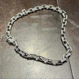 Silver Chain Link Necklace by BB Lila